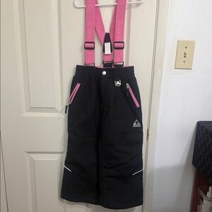 Gerry Weber Kids Black Overalls snow pants with Pink Details